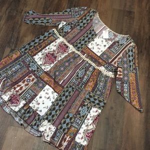 Lace trim tunic top/ dress